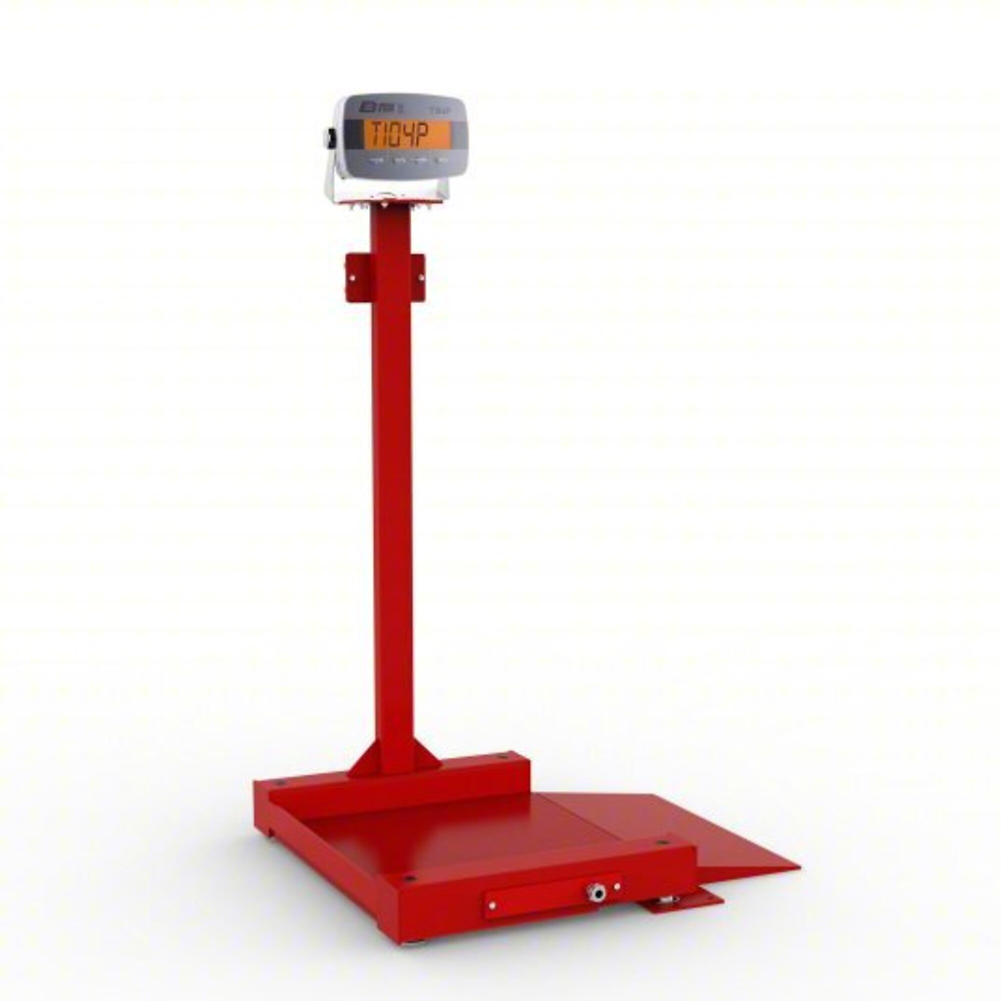 B-TEK Heavy Duty Industrial 30x30 2.5k Carbon Steel Drum Scale w/Indicator, Colum, Ramp & Factory Calibration